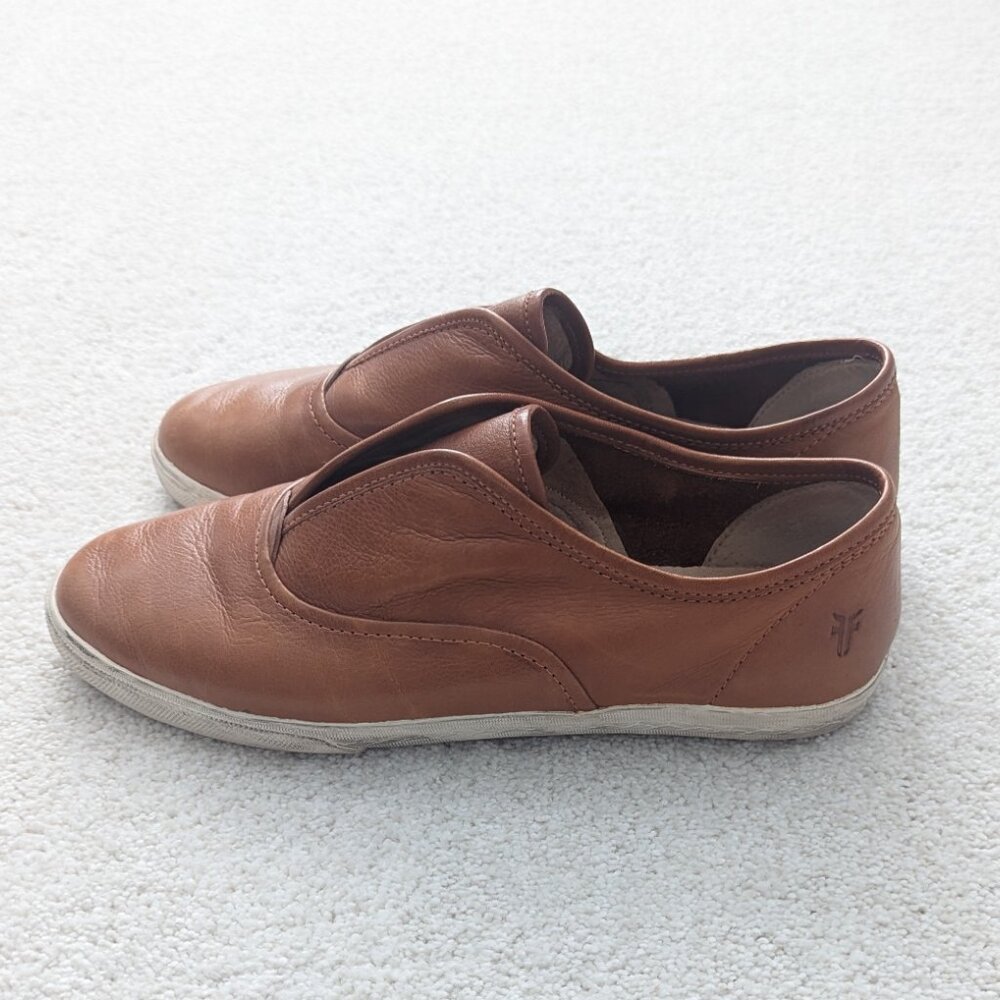 New Frye Maya leather slip on sneakers, 8.5M
